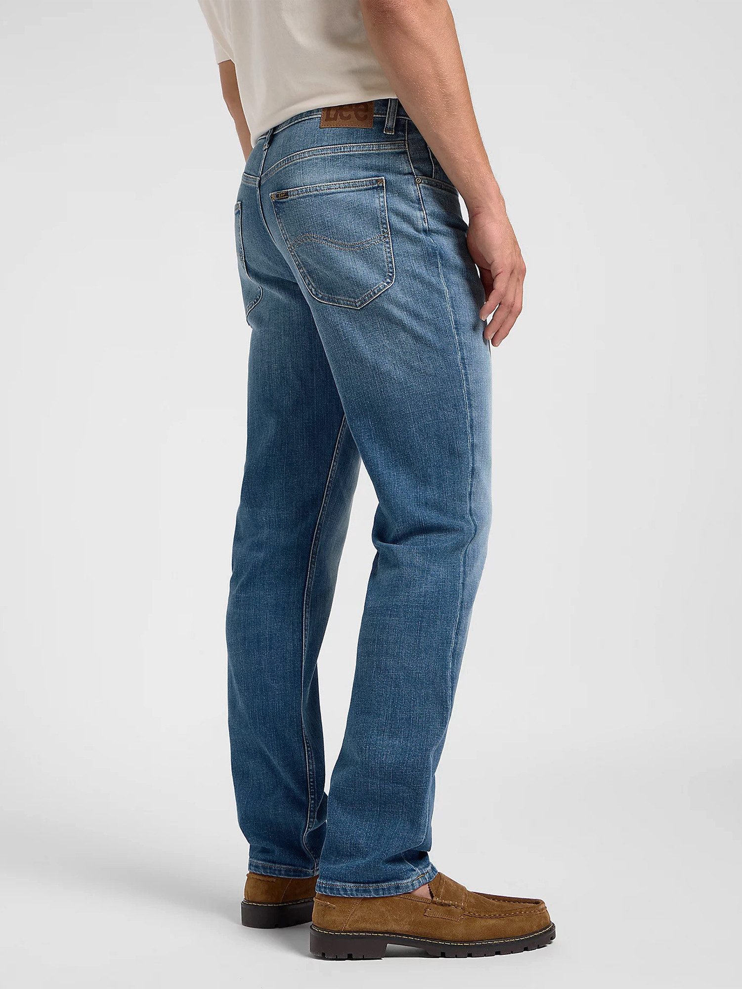 Lee® Straight-Jeans Superstretch, Regular Fit - BROOKLYN HIGHLAND Leichtgewicht Denim