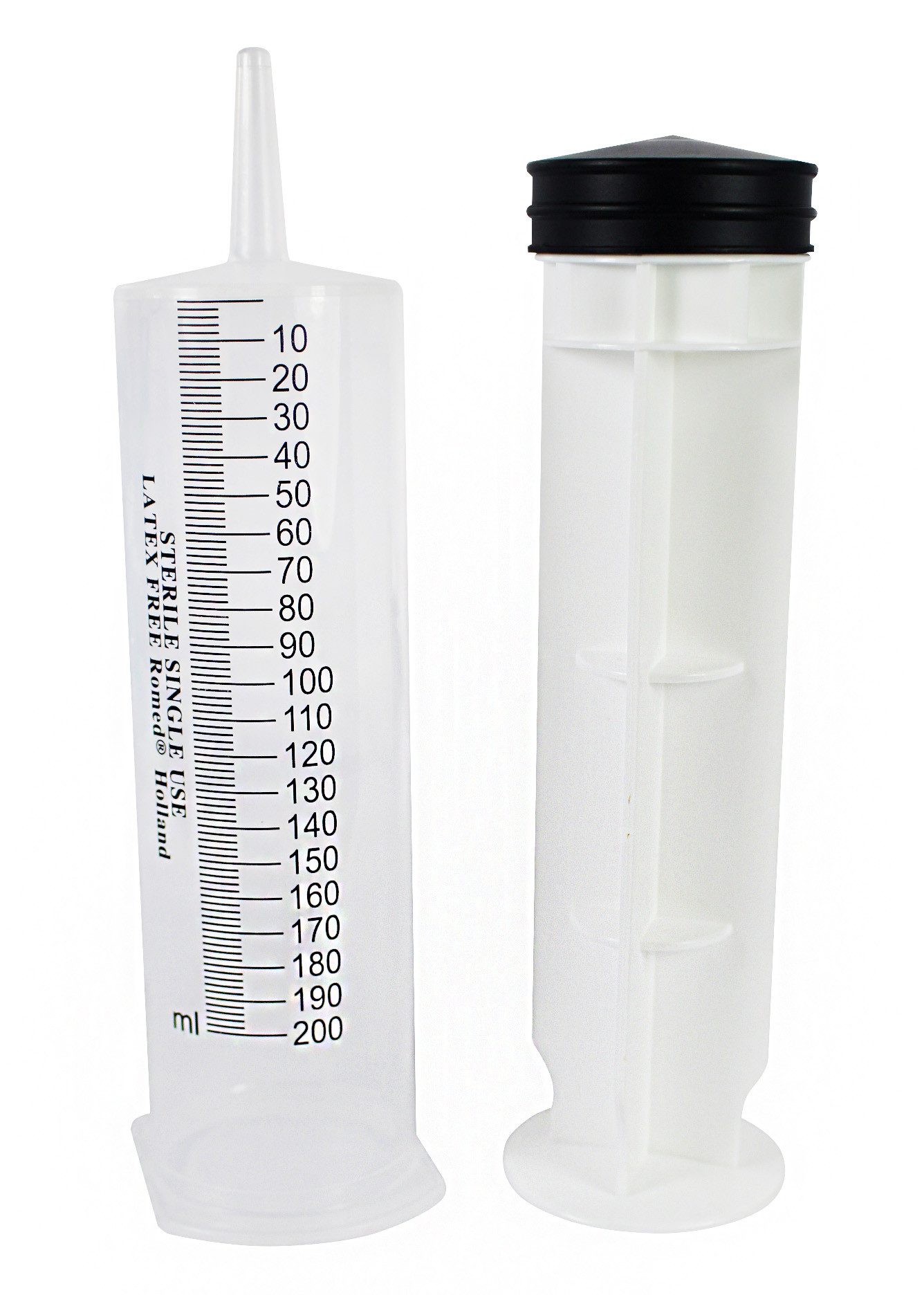 Romed Einwegspritze Wund- & Blasenspritze, 200 ml, 3-teilig, mit Luer-Ansatz, (1-St)