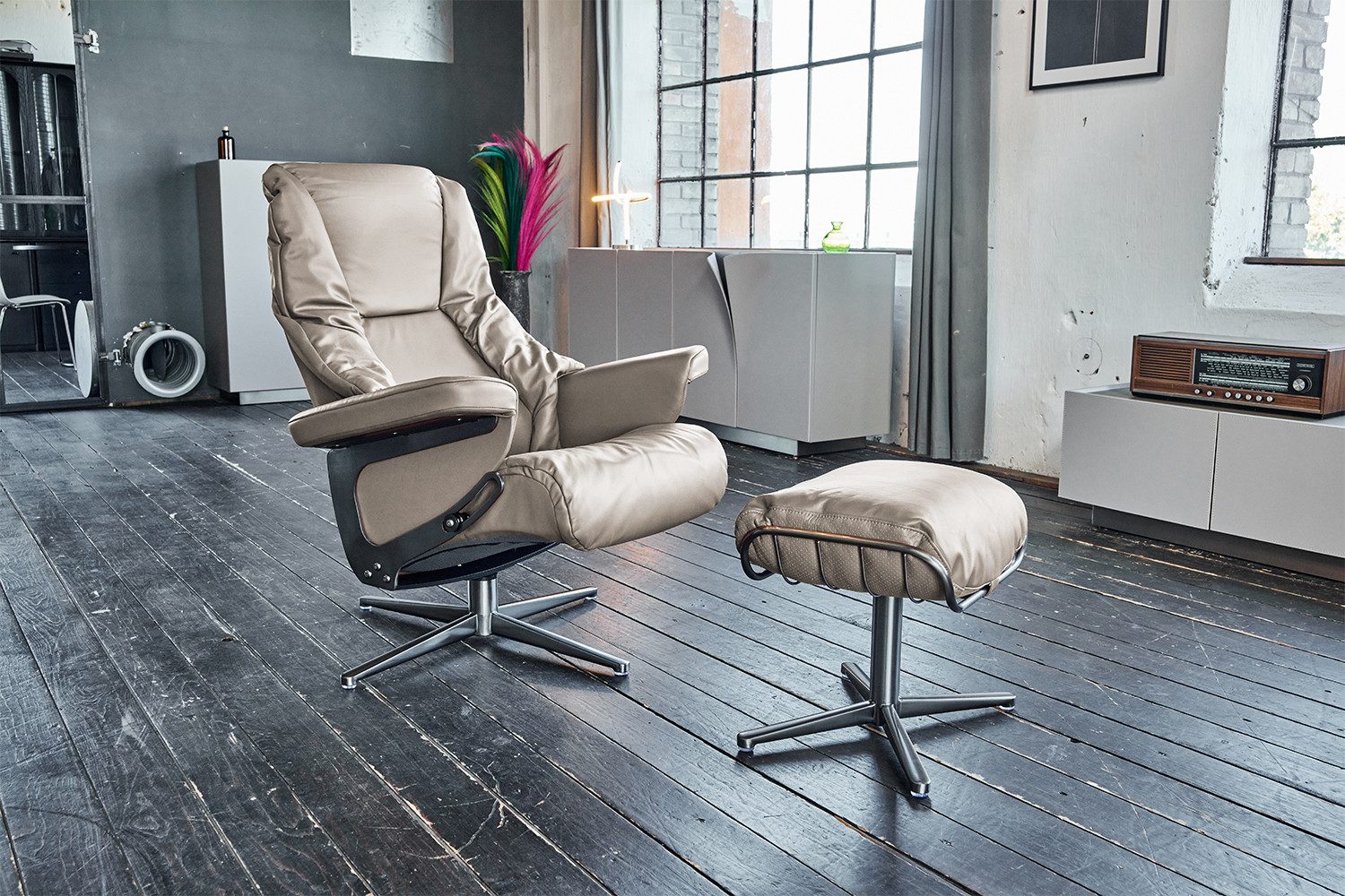 KAWOLA Drehsessel MODO, Relaxsessel Leder mit günstig online kaufen