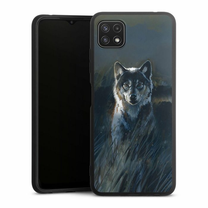 DeinDesign Handyhülle Wolf Natur Malerei Wolf 2 Samsung Galaxy A22 5G Silikon Hülle Premium Case Handy Schutzhülle