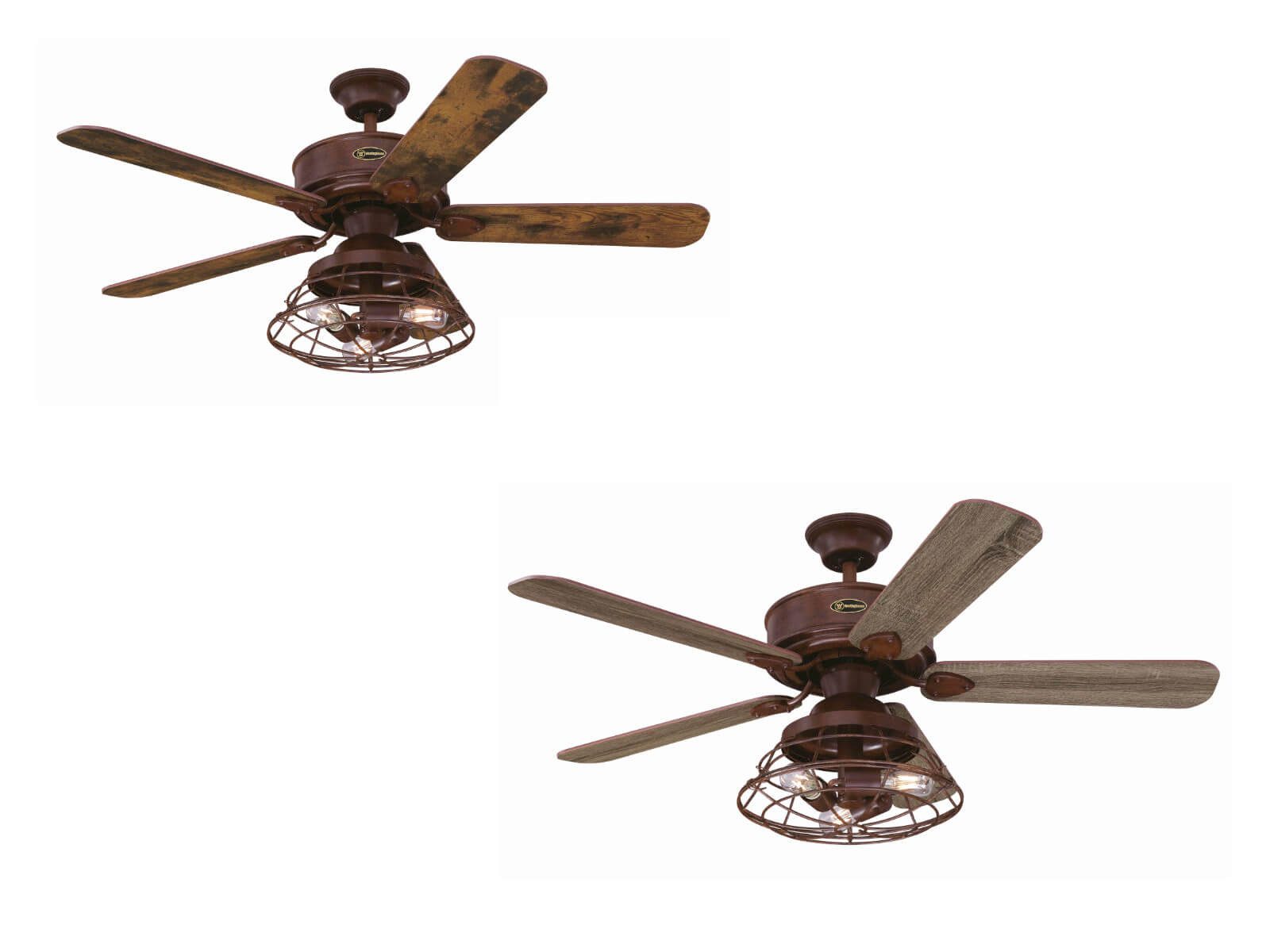 Westinghouse Deckenventilator Deckenventilator Barnett Braun 122 cm mit LED Leuchte