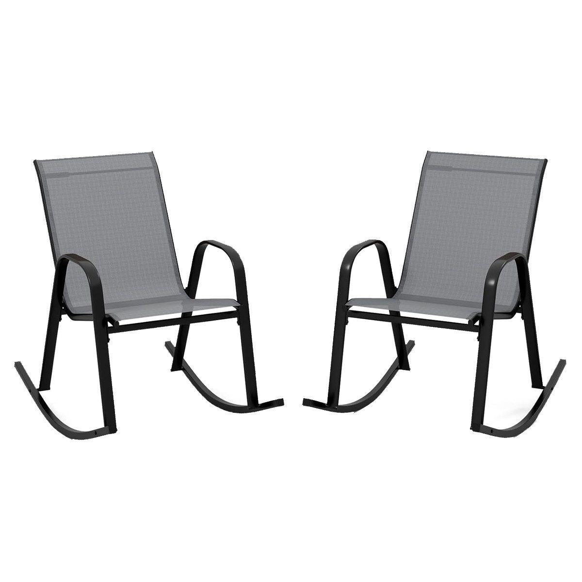 KOMFOTTEU Schaukelstuhl Gartenstuhl (2er Set), mit günstig online kaufen