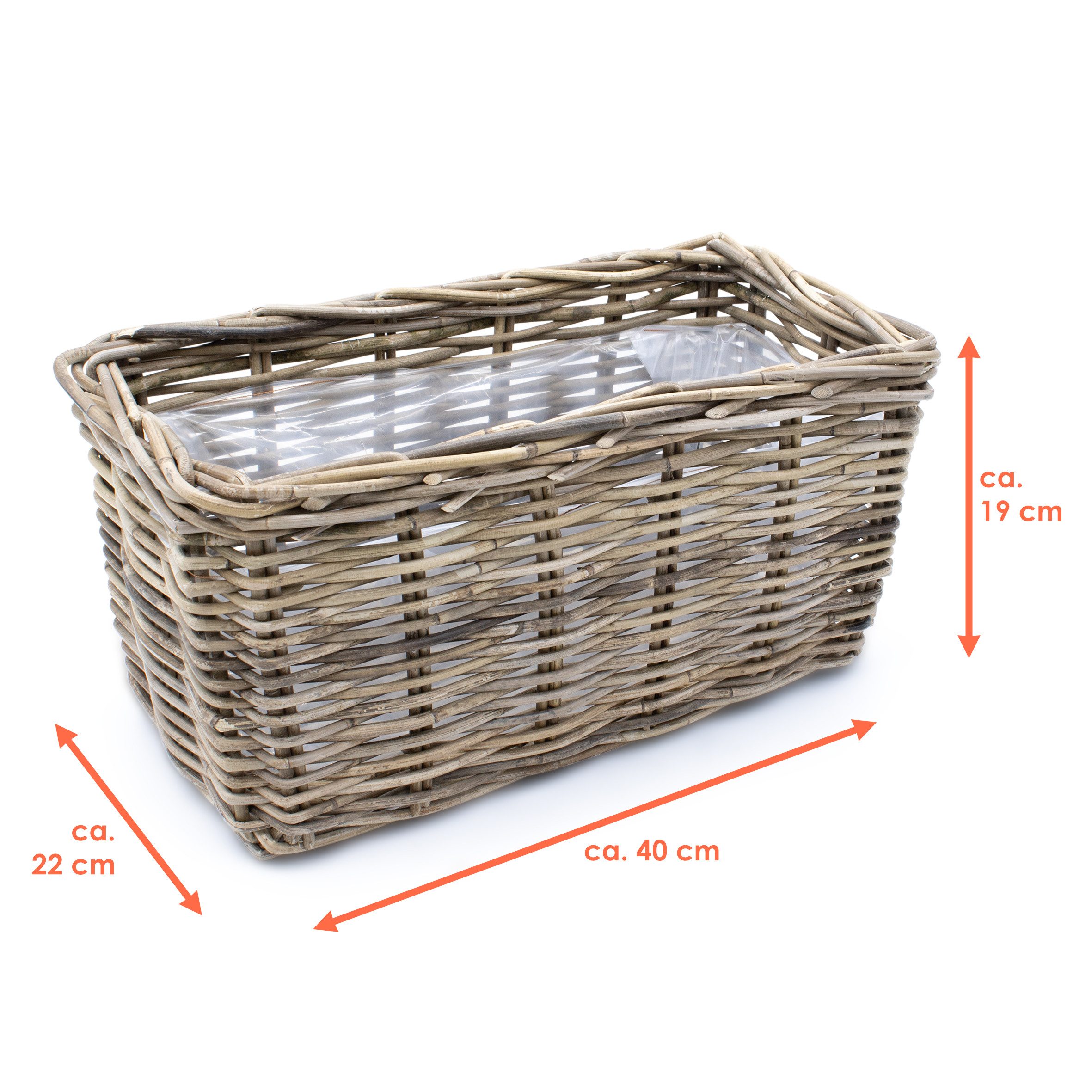 Spetebo Blumentopf Weide Pflanzkorb natur (Stück, günstig online kaufen