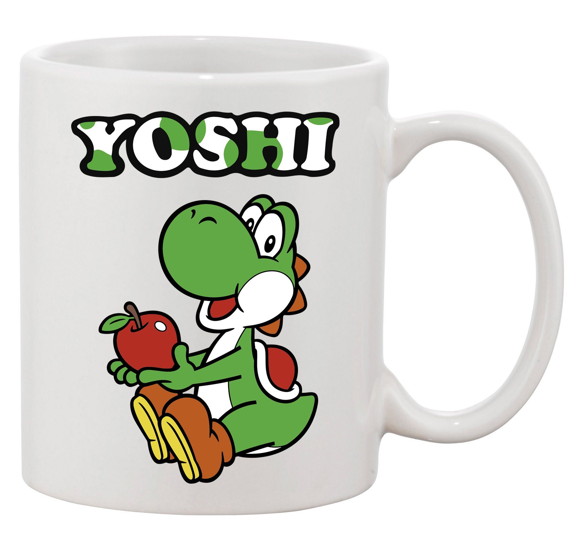 Blondie & Brownie Tasse Yoshi Mario Nintendo Gamer Gaming Spiele Konsole, Keramik Weiß