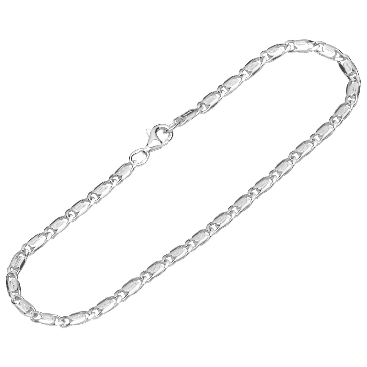 Silberarmband Armband 925 Sterling Silber 21cm S Panzerkette ova