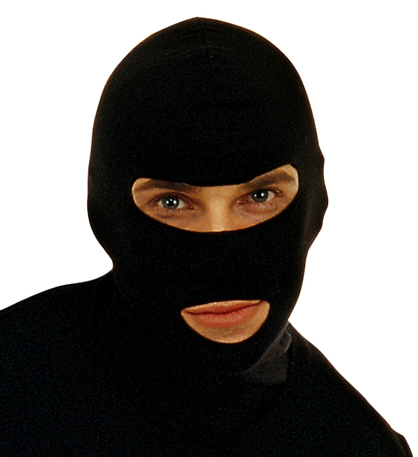Widmann S.r.l. Kostüm Maske schwarz Ninja Kopfbedeckung