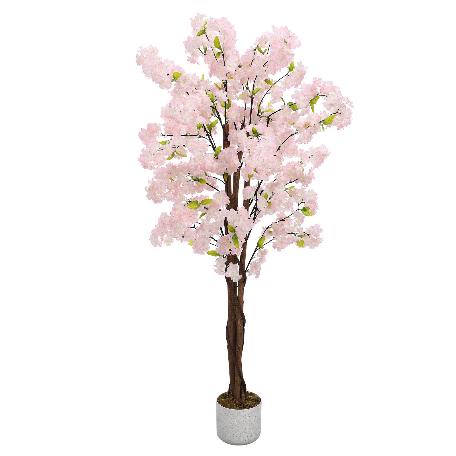 Kunstbaum Künstlicher Kirschblütenbaum mit Blüten 120/150cm, GarveeMore, Höhe 150 cm, Kunstpflanze Kunstbaum Sakura Deko für Zuhause, Büro