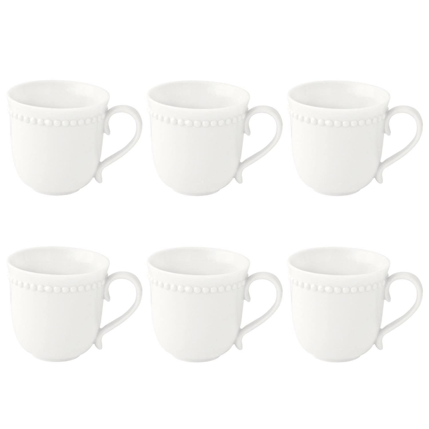 EasyLife Tasse Tiffany, Porzellan, Spülmaschinengeeignet, Weiß, Motiv: Punkte