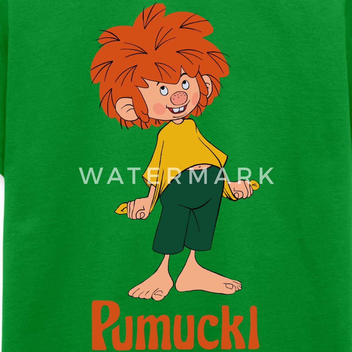 Spreadshirt T-Shirt Pumuckl Mit Frecher Pose Und Verschmitztem Lächeln Kinder Premium T-Sh (1-tlg)