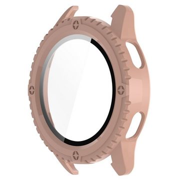 Wigento Smartwatch-Hülle Für Xiaomi Watch S3 Kunststoff Watch Hülle + H9 Hart Schutzglas Pink