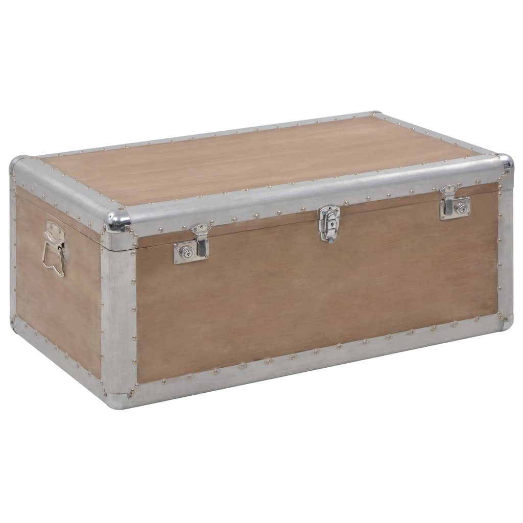 furnicato Truhe Aufbewahrungsbox Tannenholz Massiv 91x52x40 cm Braun | Truhen