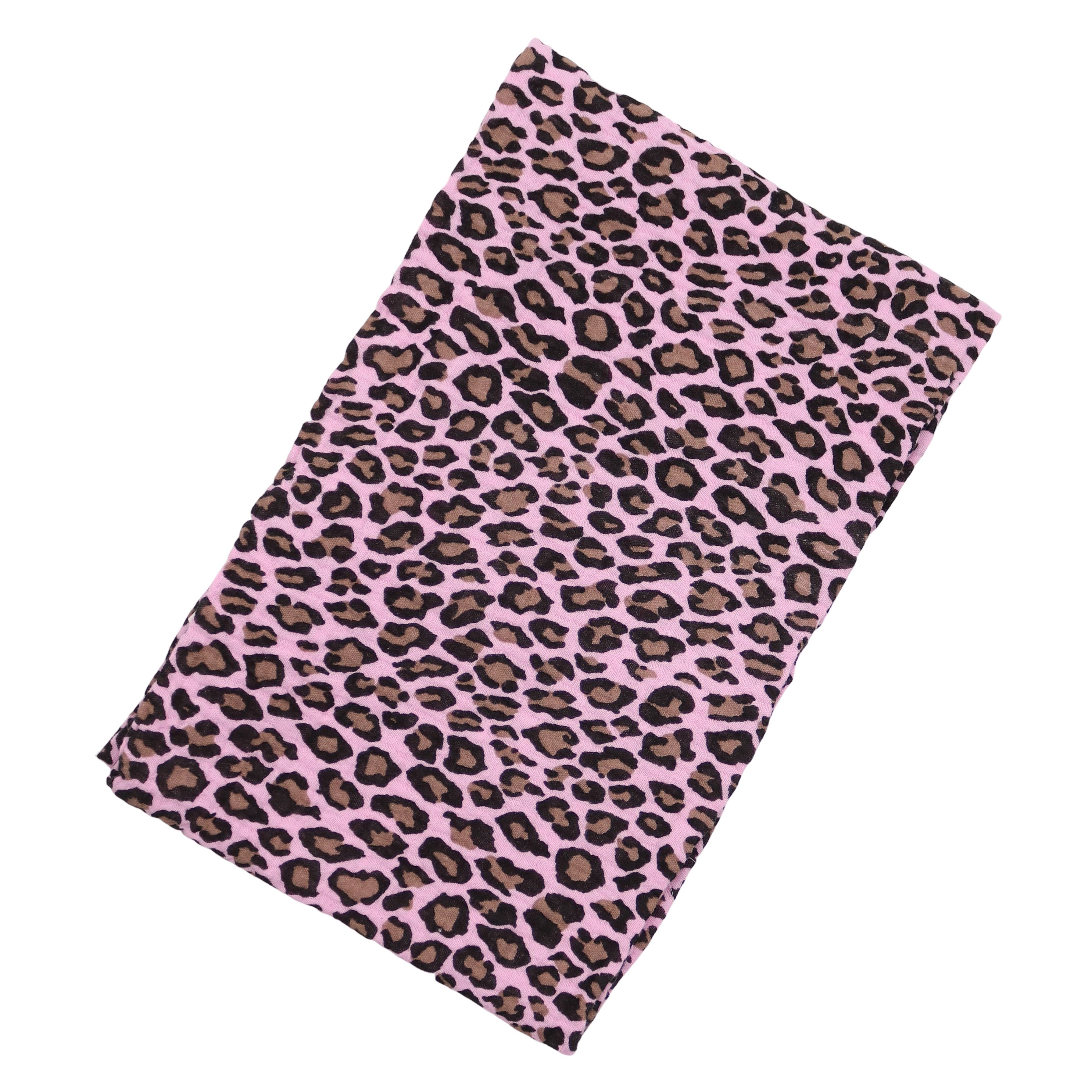 MIRROSI Loop Damen Schal aus Musellin, Made in Italy 70x20cm, Leo Muster, ( günstig online kaufen