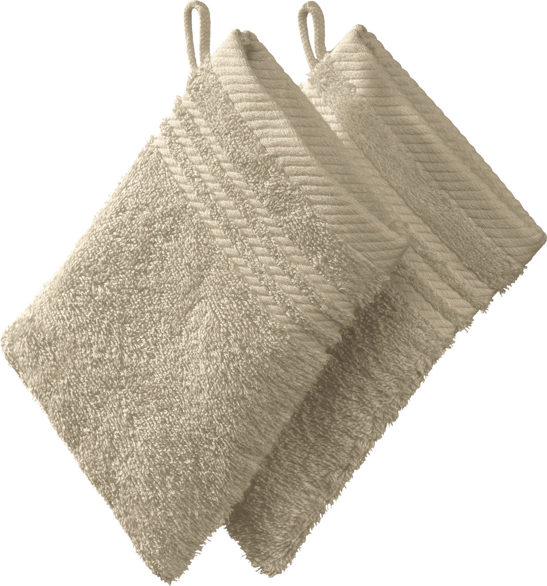 REDBEST Waschhandschuh Waschhandschuh 2er-Pack, Frottier, Walk-Frottier Uni