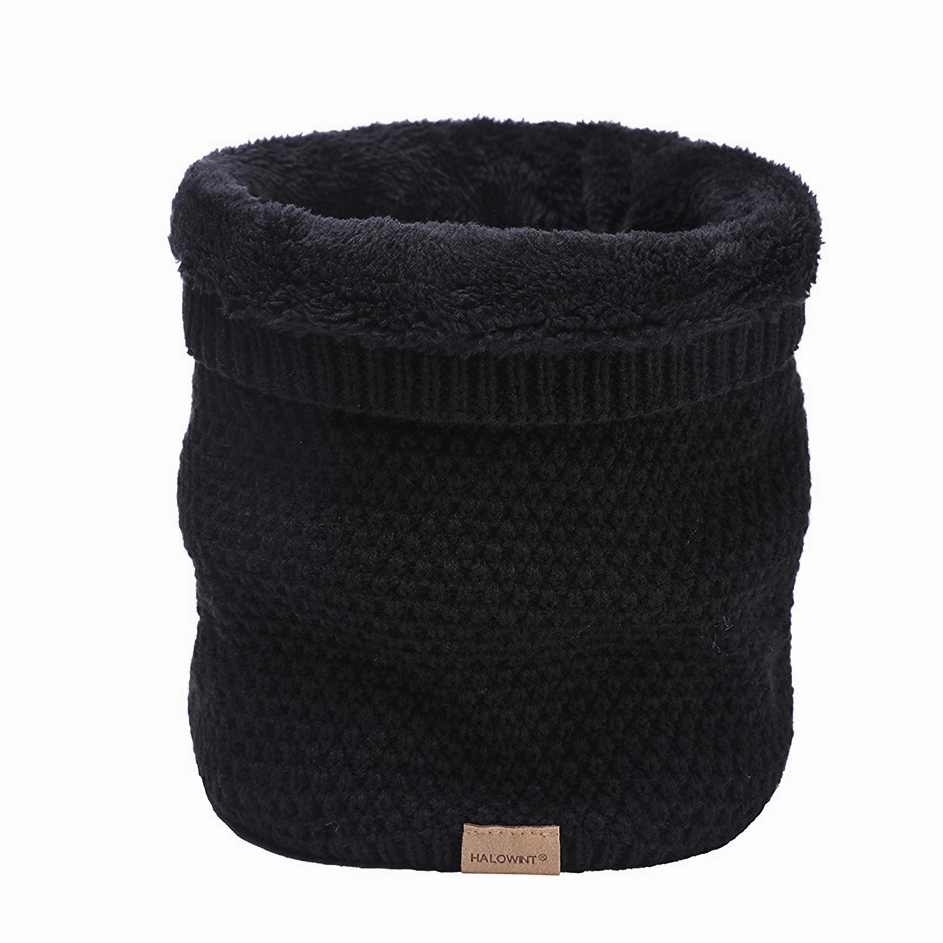 Modeschal Fleece Schal Winter Loop Strickschal Schlauchschal