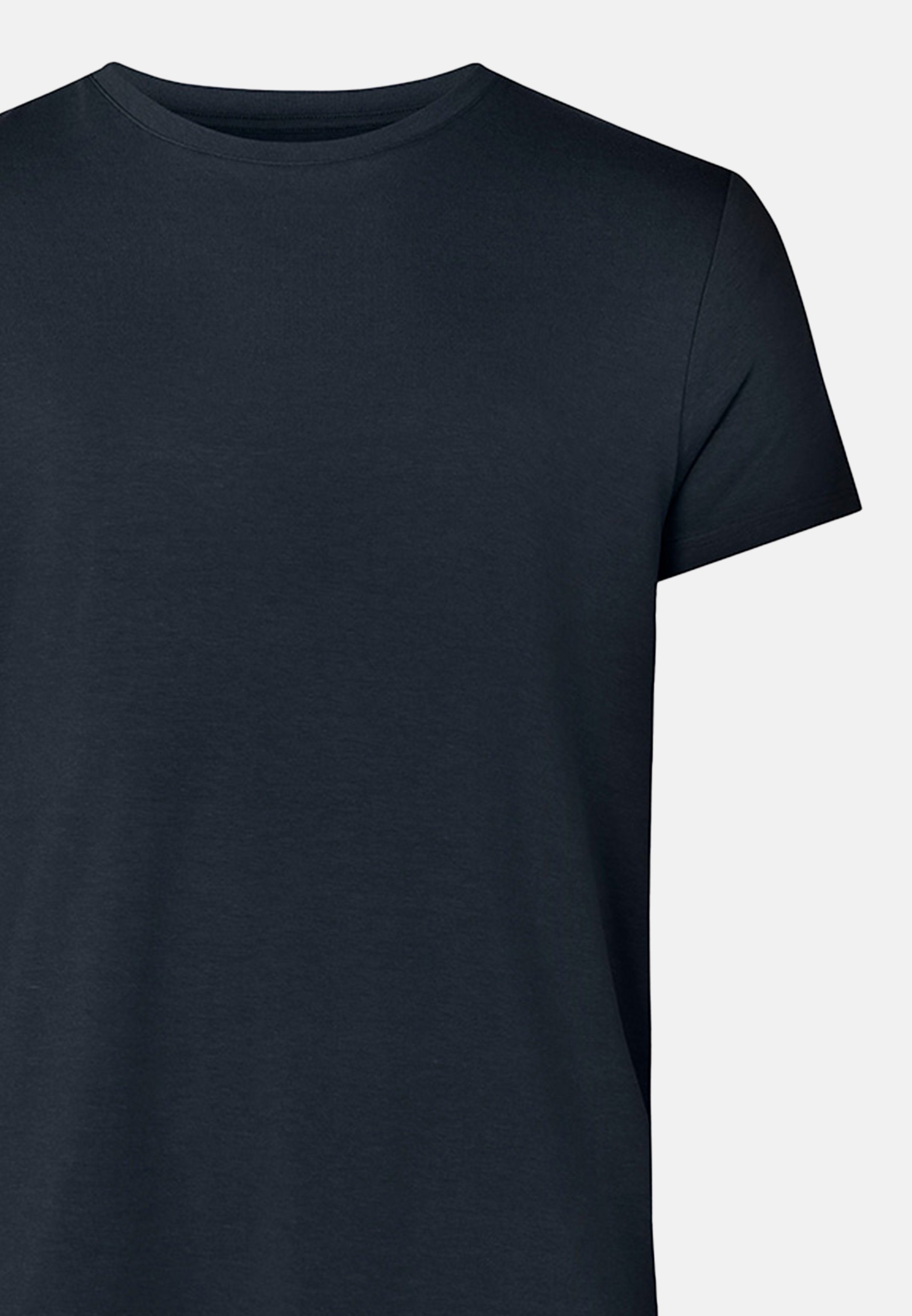 Resteröds Unterhemd (1-St) - Bamboo kurzarm / Navy Unterhemd Shirt