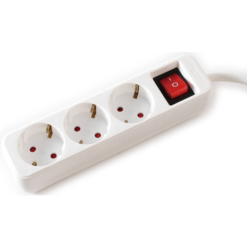 VALUE 3-fach Steckdosenleiste mit Schalter,10 m 19.99.1079 Steckdosenleiste, mit Schalter