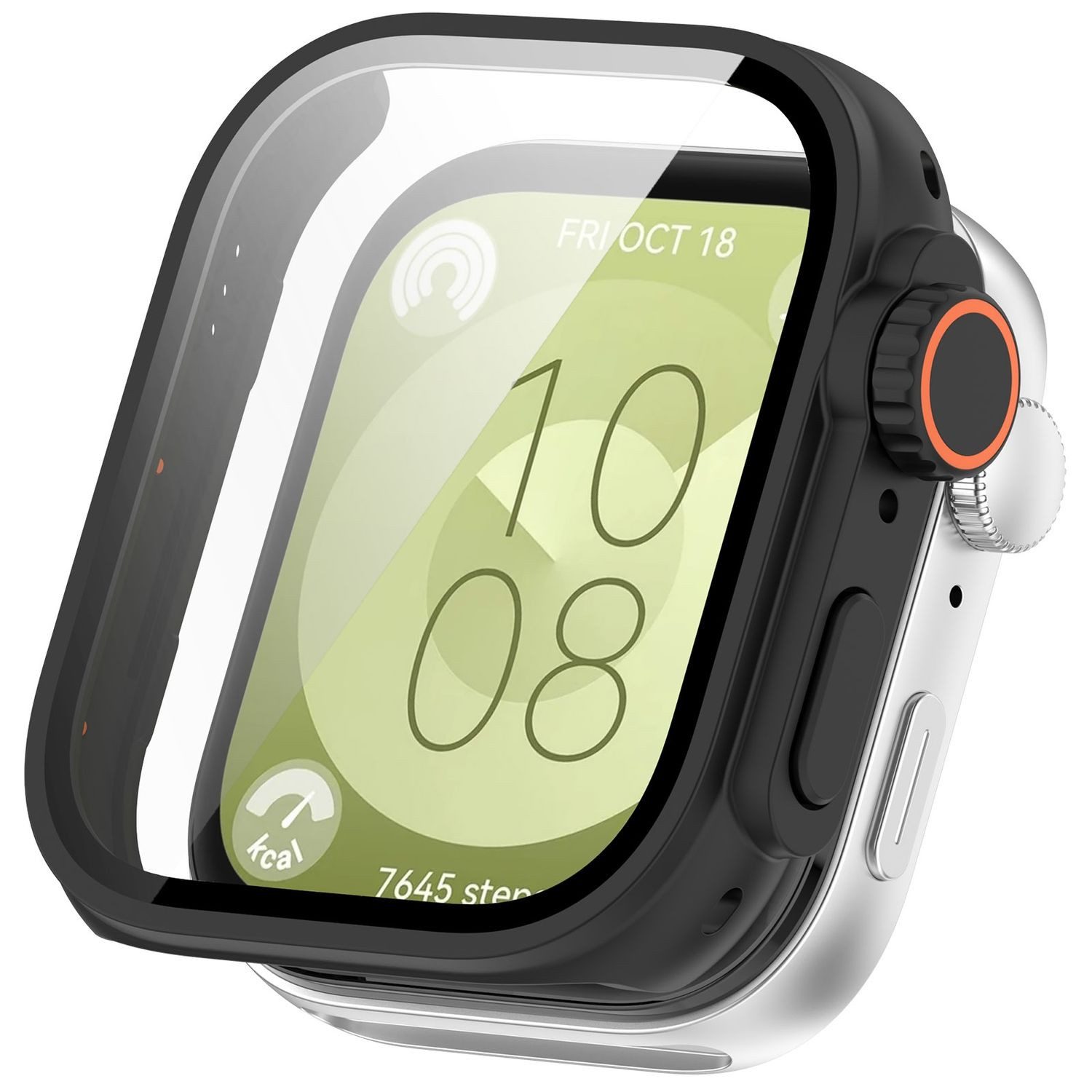 Wigento Smartwatch-Hülle Für Huawei Watch Fit 3 Schutz Hülle Case Tasche + H9 Hart Glas Schwarz