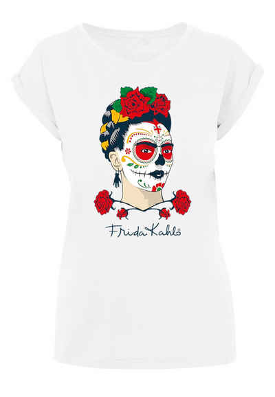 Merchcode T-Shirt Merchcode Damen Ladies Frida Kahlo - Dia de los muertos T-Shirt (1-tlg)