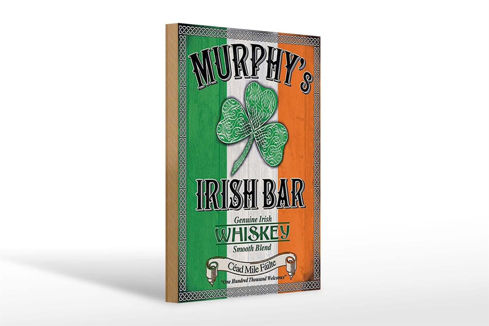 Holzbild 20x30cm Murphy´s Irish Bar Whiskey