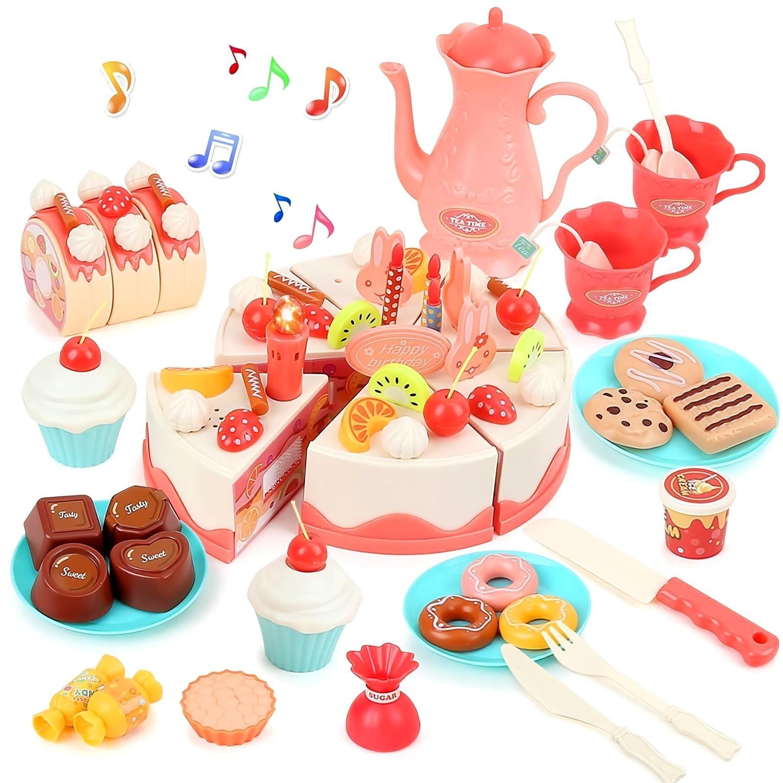 LBLA Spiellebensmittel Puppengeschirr Küchenzubehör Spielset, (82-tlg., günstig online kaufen