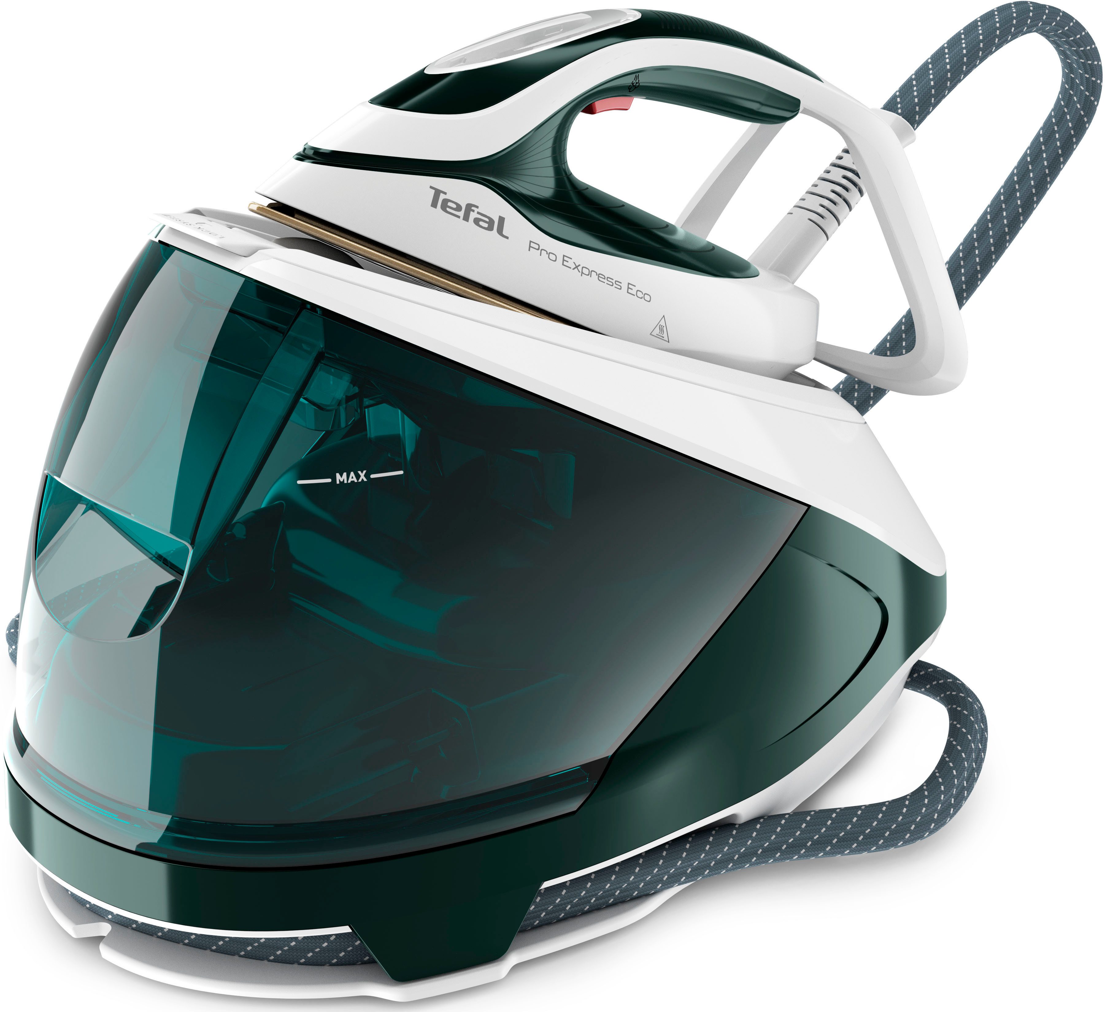 Tefal Dampfbügelstation GV9E21 Pro Express Eco, 1800 ml Wassertank, 2200 Watt, 140 g/Min. Dampfabgabe, 560 g/Min. Dampfstoß, Eco-Design