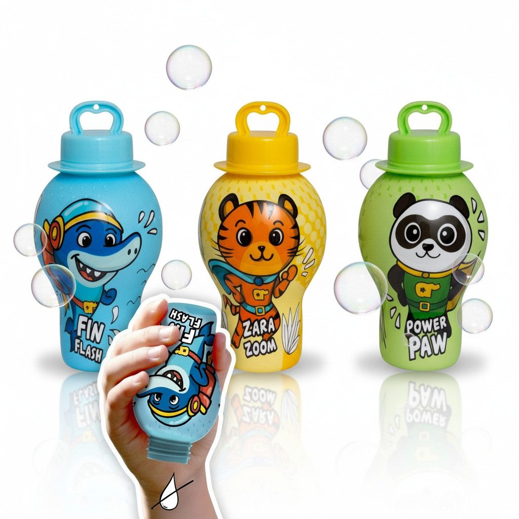 alldoro Seifenblasenstab 12er Set kleckerfreie Seifenblasen, auch über Kopf 100% auslaufsicher, 12x 30ml, wiederverwendbar & nachfüllbar, als Mitgebsel + Gastgeschenk