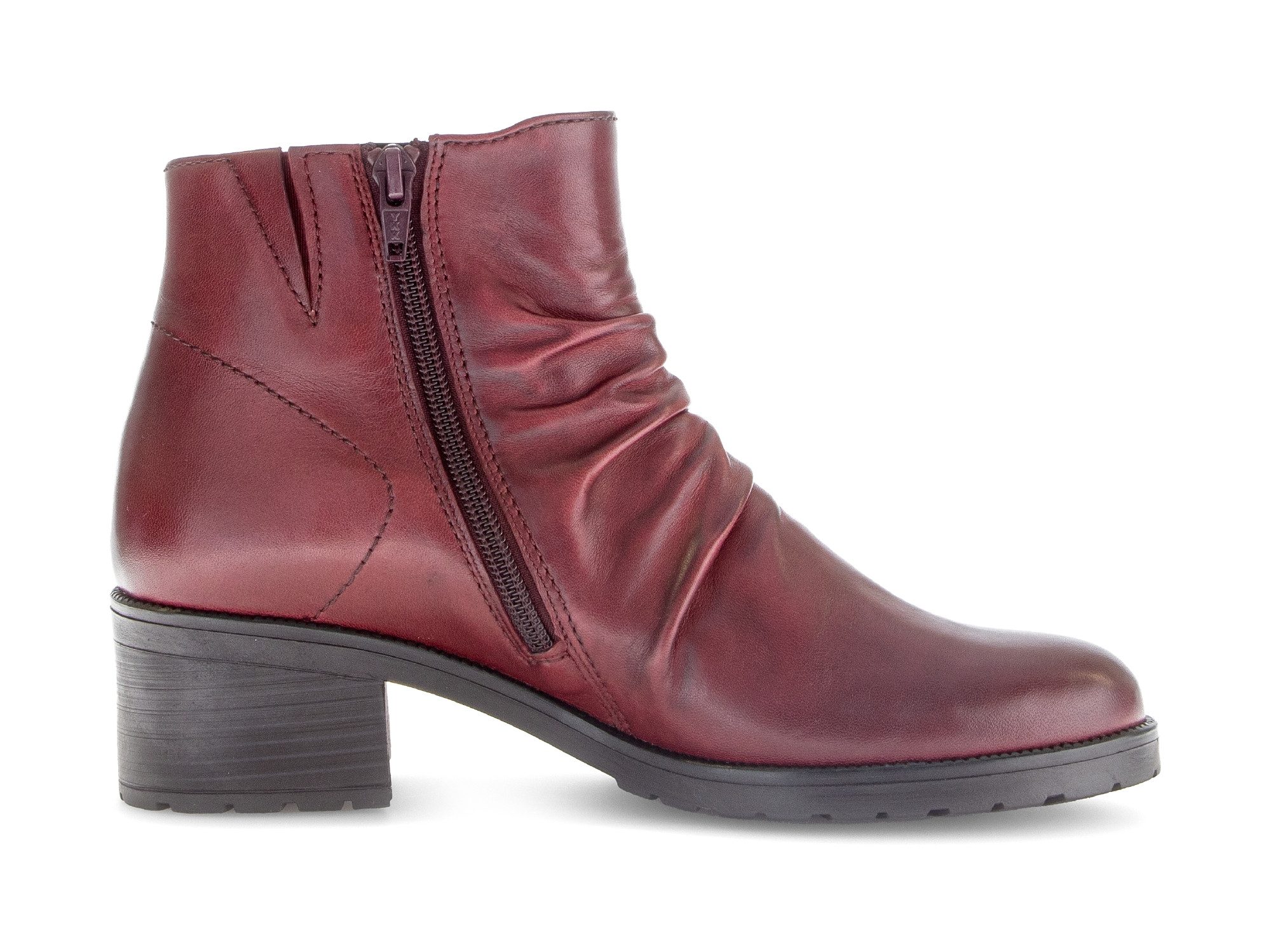 Gabor TUNIS Stiefelette, Blockabsatz, Ankleboots, Zierreißverschluss außen, Weite G (weit)
