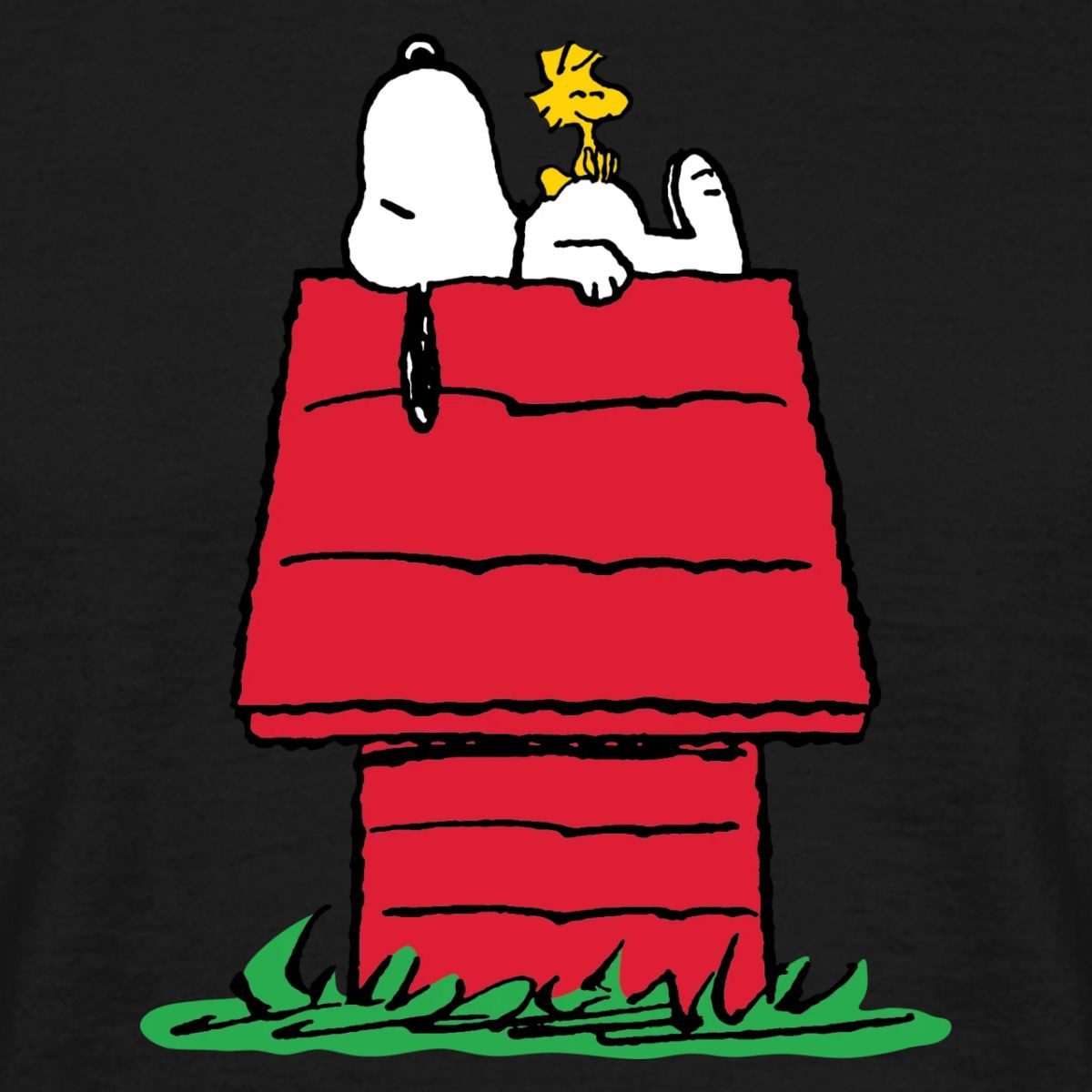 Spreadshirt T-Shirt Peanuts Snoopy Und Die Hundehütte Männer T-Shirt (1-tlg)