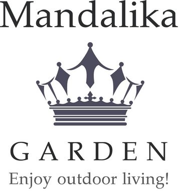 MANDALIKA Garden Gartenlounge-Set Hohe Dining Polyrattan Lounge "Joy", multifunktional nutzbar, mit extra großem Sonnendach