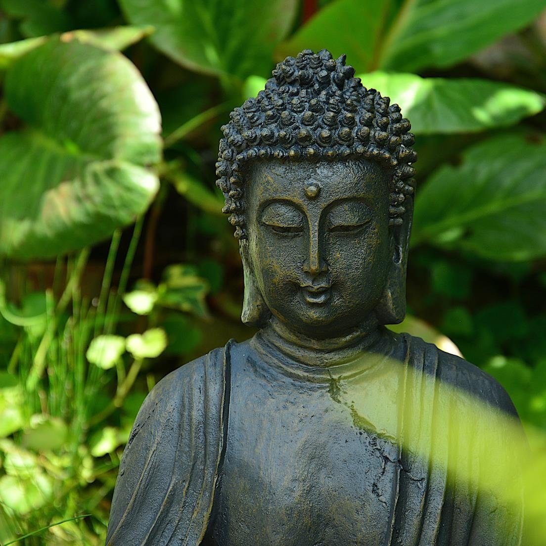 INtrenDU Gartenfigur Dhyana-Buddha Garten 38cm Figur Buddha