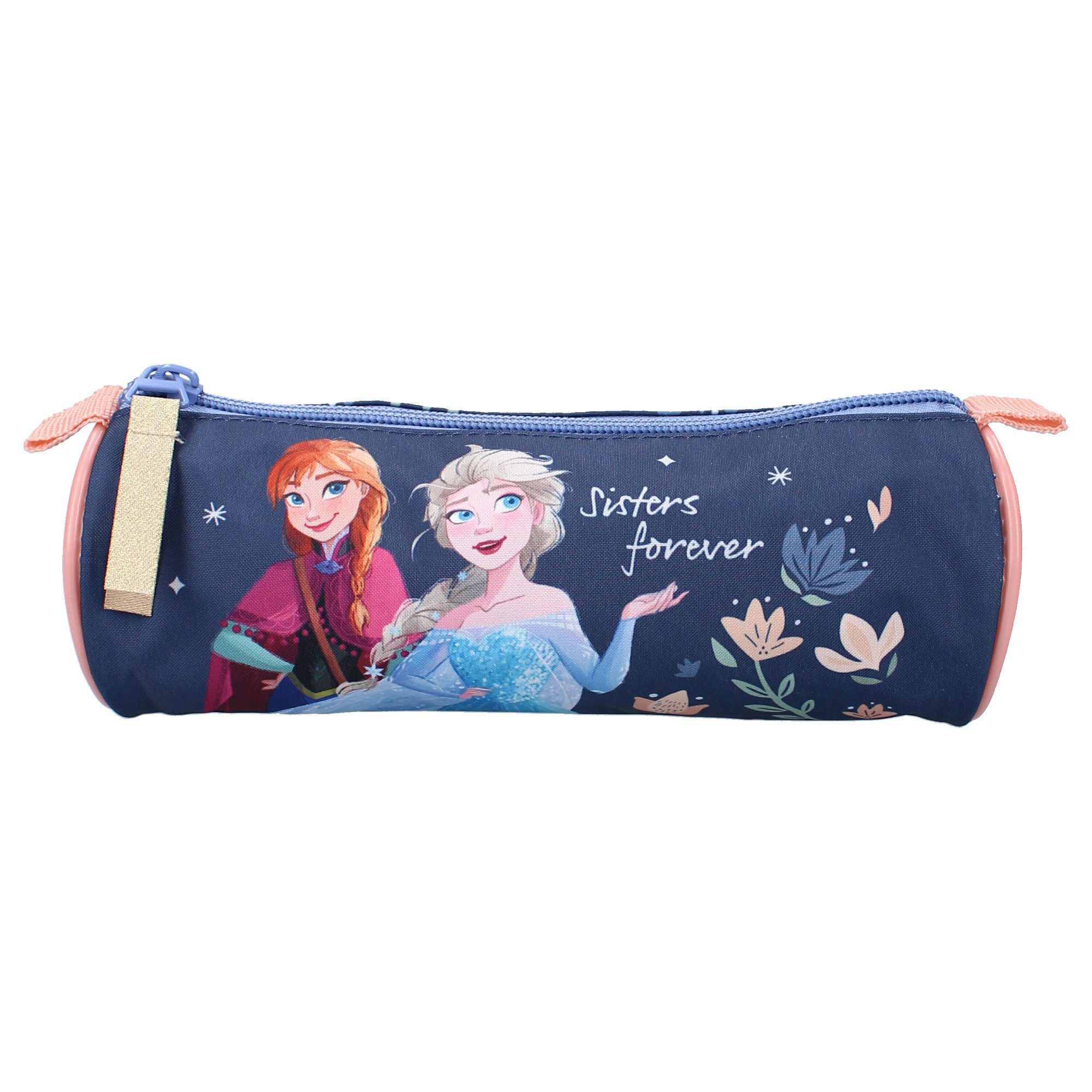 Disney Frozen Federmäppchen Stiftemäppchen – Blau Schlampermäppchen mit zwei Fächern