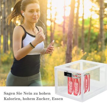 Zedelmaier Aufbewahrungsbox Aufbewahrungsbox abschließbar, faltbar für Medikamente und mehr (1 St., STOS1), stapelbar, für Handys, Süßigkeiten, Snack, Persönlicher Safe