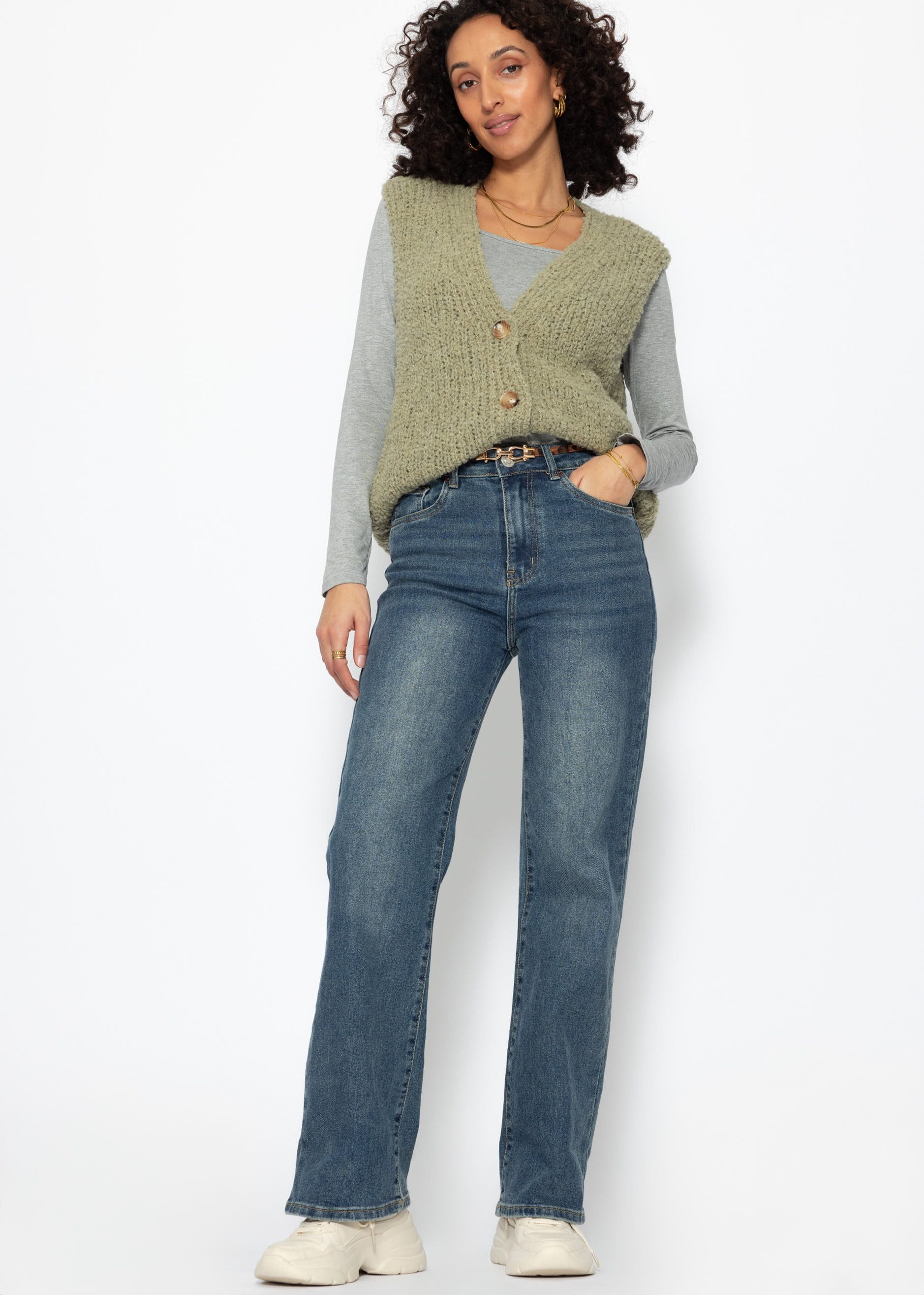 SASSYCLASSY 5-Pocket-Jeans Straight Fit Jeans Damen günstig online kaufen
