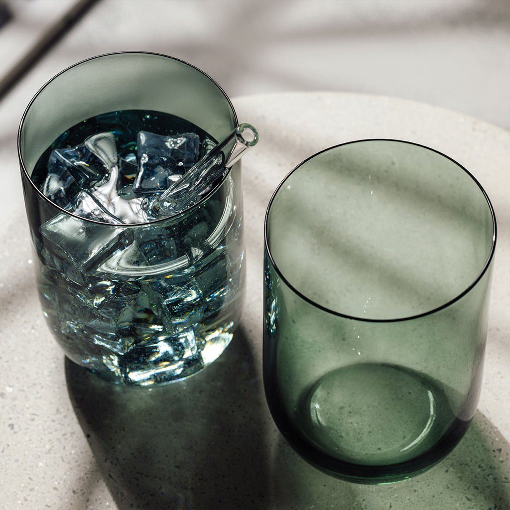 like. by Villeroy & Boch Longdrinkglas Like Sage Longdrinkbecher, 385 ml, 2 Stück, 2-tlg., Glas, Kristallglas, 2 Stck, spülmaschinenfest