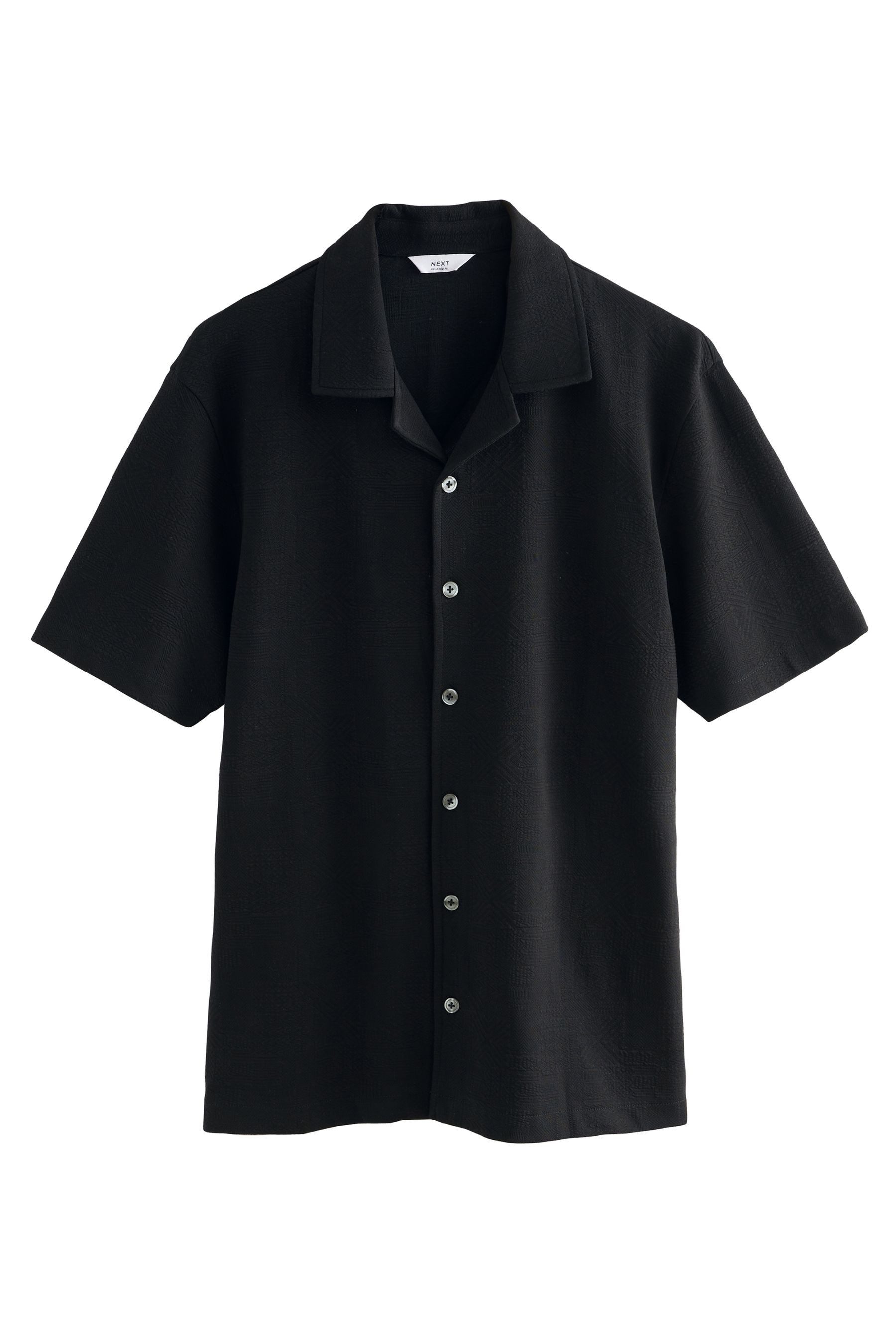 Next Kurzarmhemd Hemd aus strukturiertem Jersey günstig online kaufen