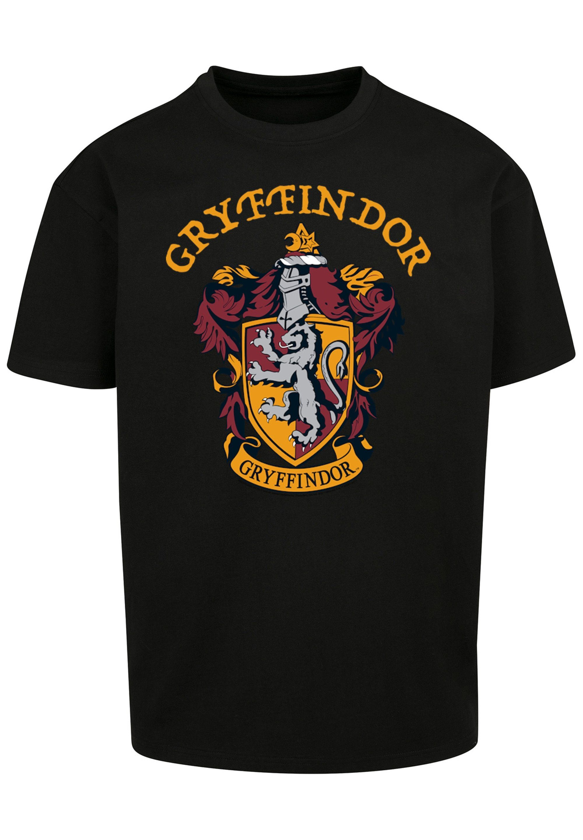 Harry black with Herren Gryffindor Potter Kurzarmshirt Heavy Oversize (1-tlg) Tee Crest F4NT4STIC