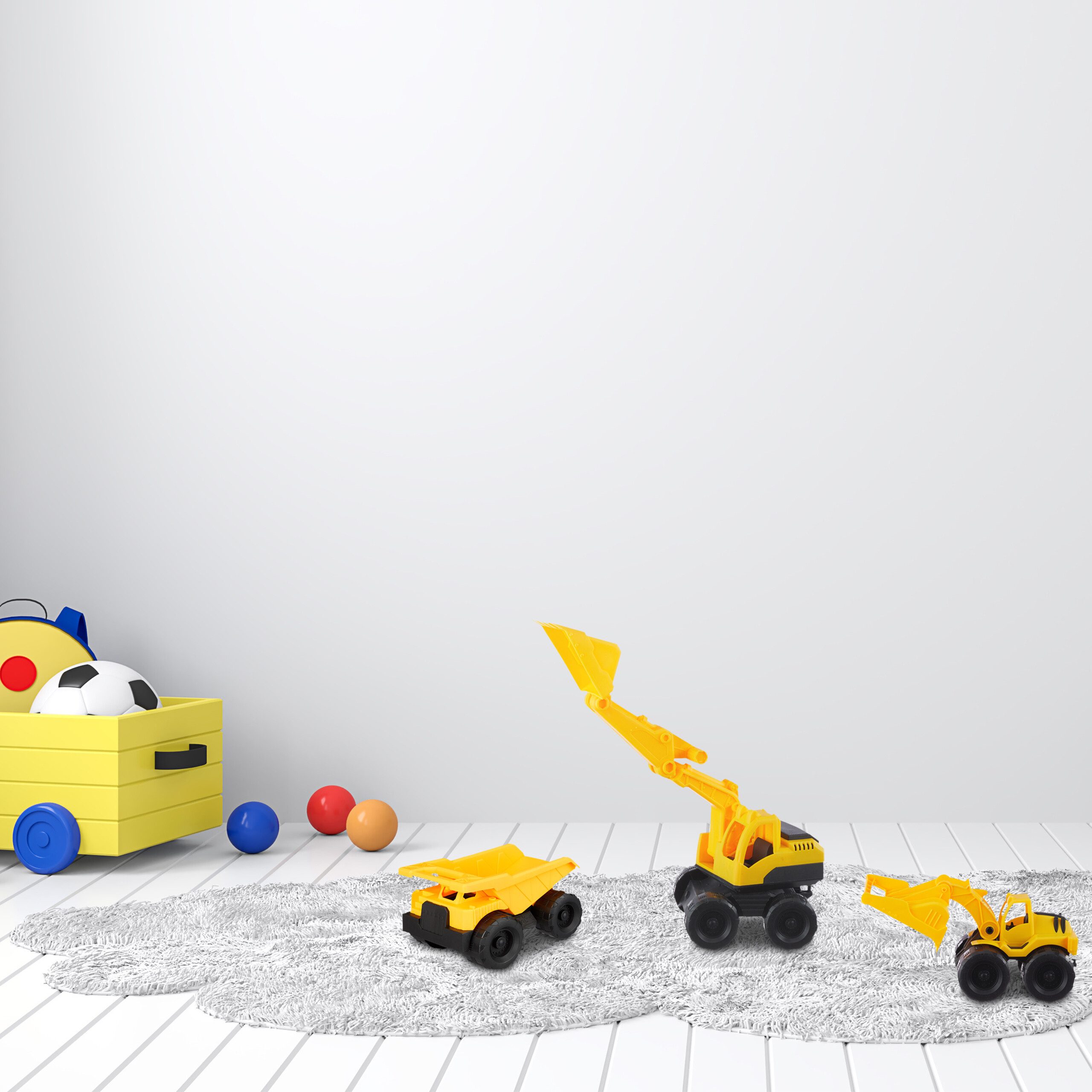 relaxdays Spielzeug-Bagger Spielzeug Baustellenfahrzeuge 3er Set günstig online kaufen