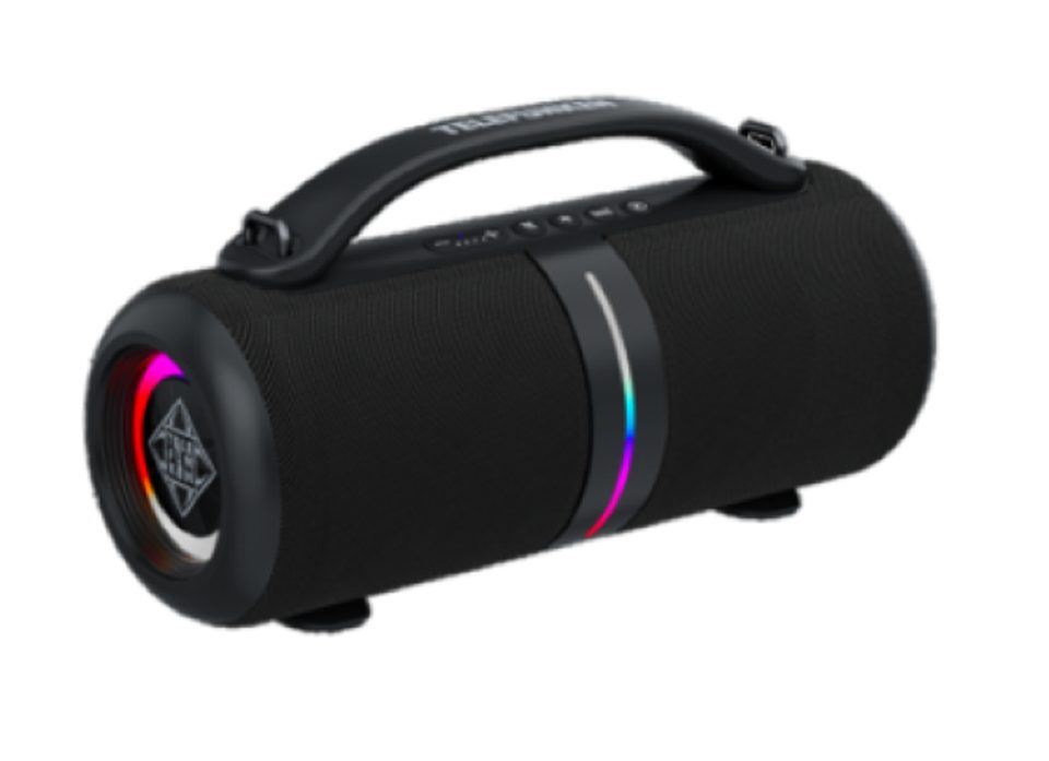 Telefunken STEREO ONE Bluetooth-Speaker (Bluetooth, 120 W, 2 EQ-Modi, TWS, LED-Lichter, SD-Karten-Eingang, Mikrofon-Anschluss)