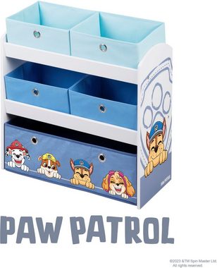 roba® Kinderregal PAW Patrol, weiß, inklusive 5 Stoffboxen in 2 Größen