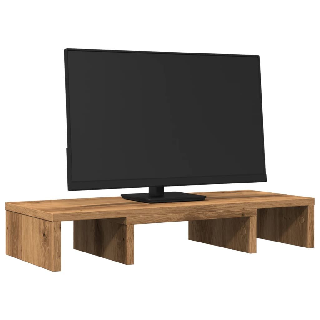 vidaXL Monitorständer, (Monitorständer Verstellbar Artisan-Eiche 60x24x10,5 cm)