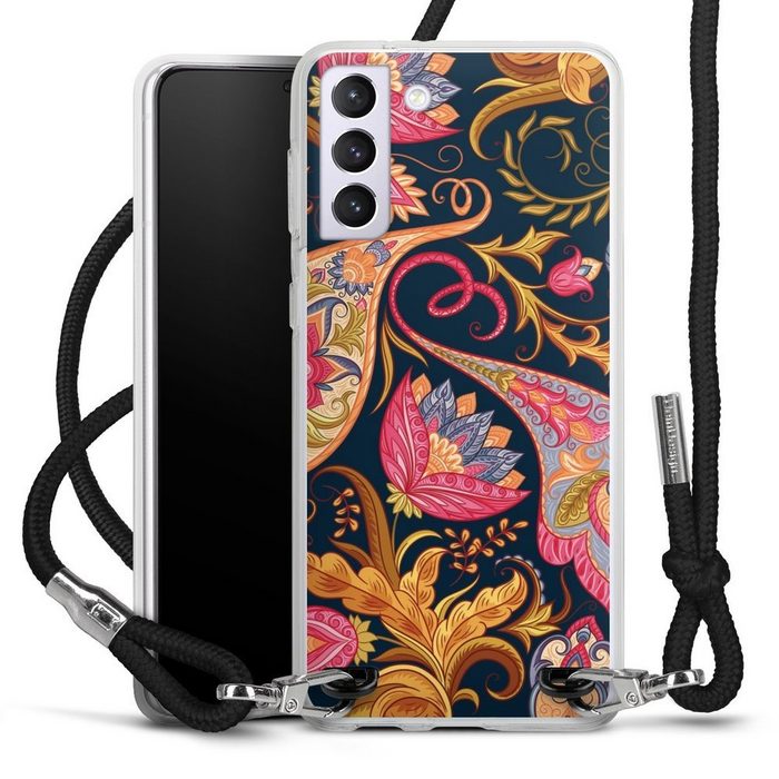 DeinDesign Handyhülle Muster Ornamente Mandala Floral Autumn 1 Samsung Galaxy S21 Plus 5G Handykette Hülle mit Band Case zum Umhängen