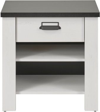 Home affaire Nachtkommode SHERWOOD, mit Apothekergriff aus Metall, Schubkasten "Soft close", Breite 60 cm