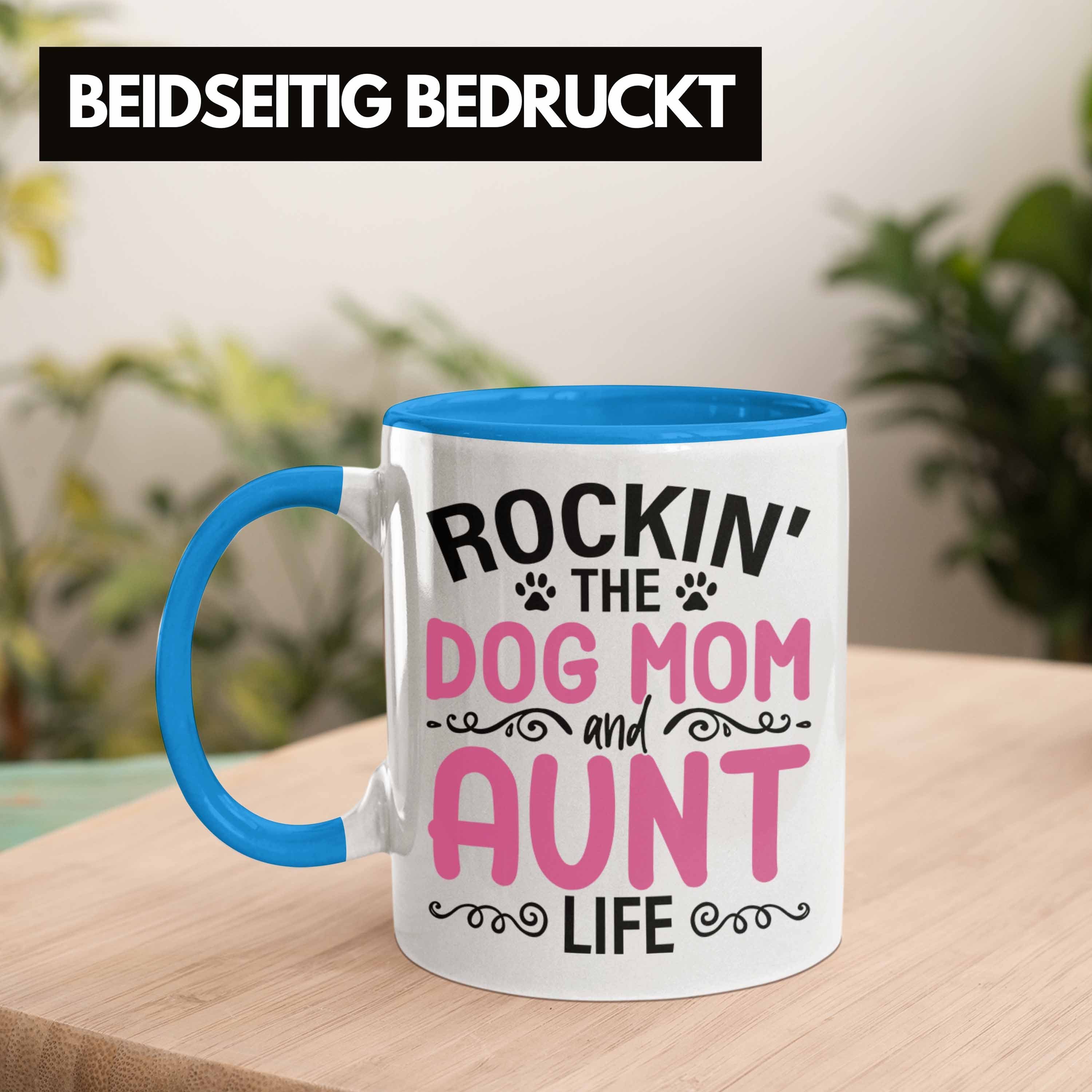 Hunde Mutter Tante Tante Tasse Geschenk Lustig Blau Beste Tasse Trendation Hundemama - Trendation Geschenkidee