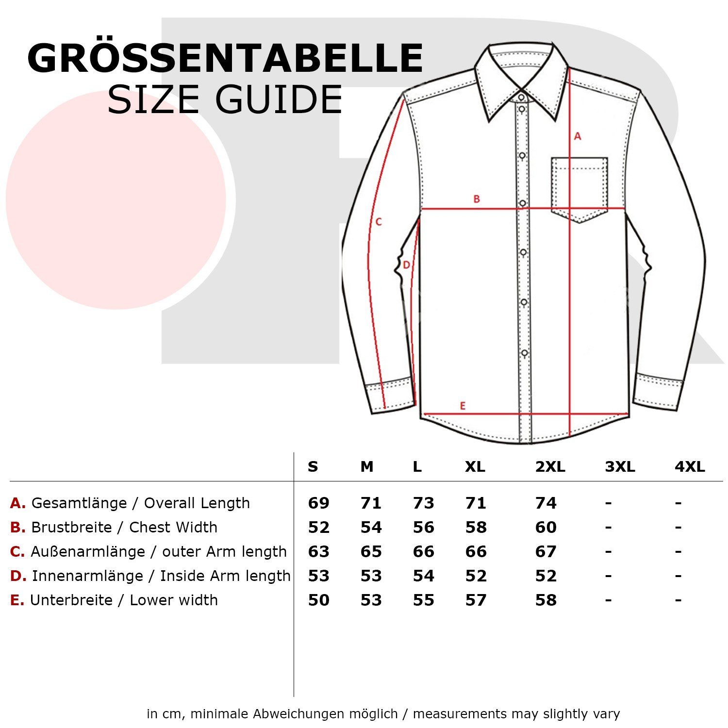 Reslad Langarmhemd Reslad Herren Hemd Karo Material-Mix Jeans RS-7202 (Herrenhemd) kariertes Herrenhemd Material-Mix
