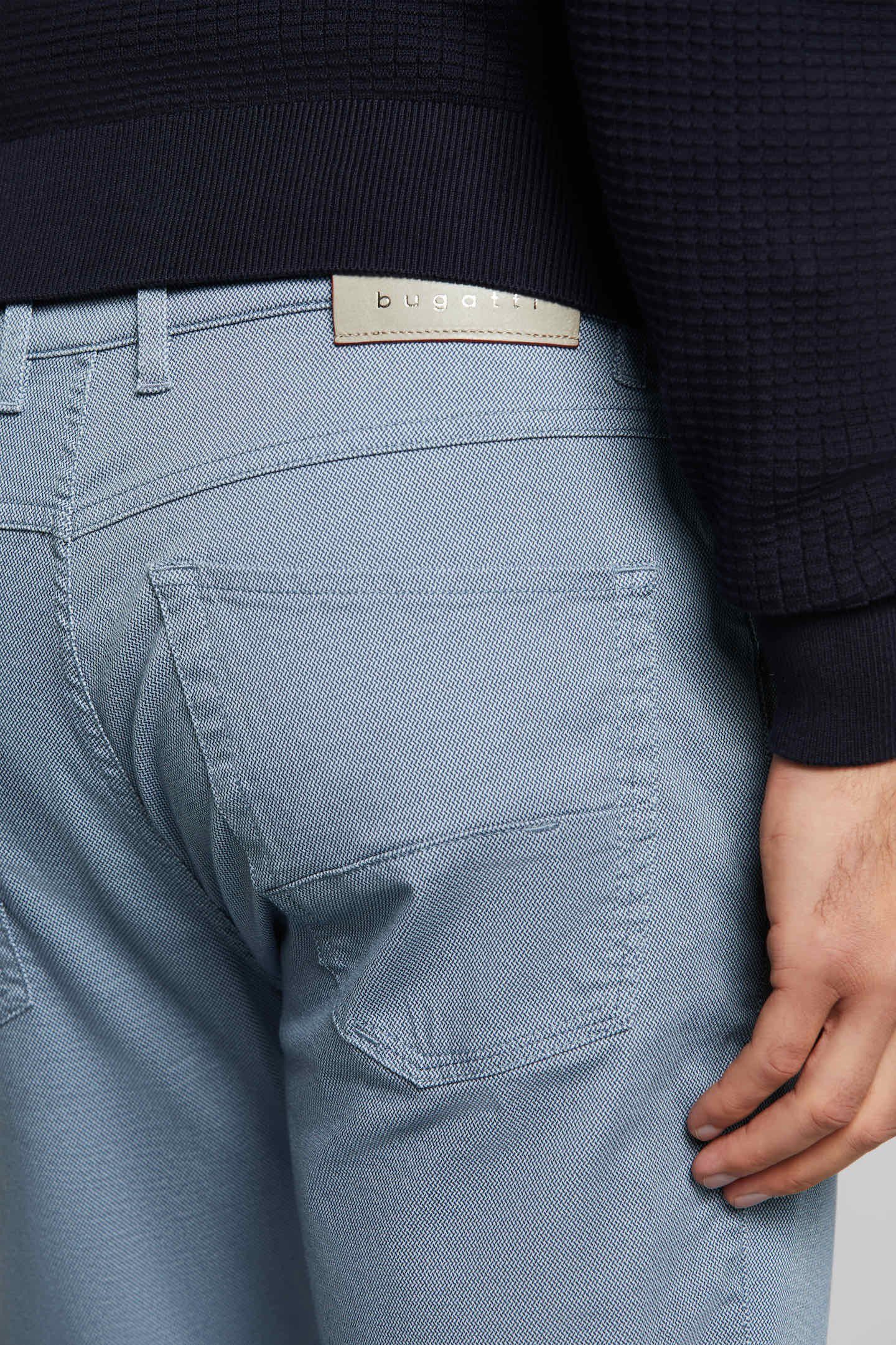 blaugrau 5-Pocket-Hose aus Baumwoll-Mix elastischem bugatti