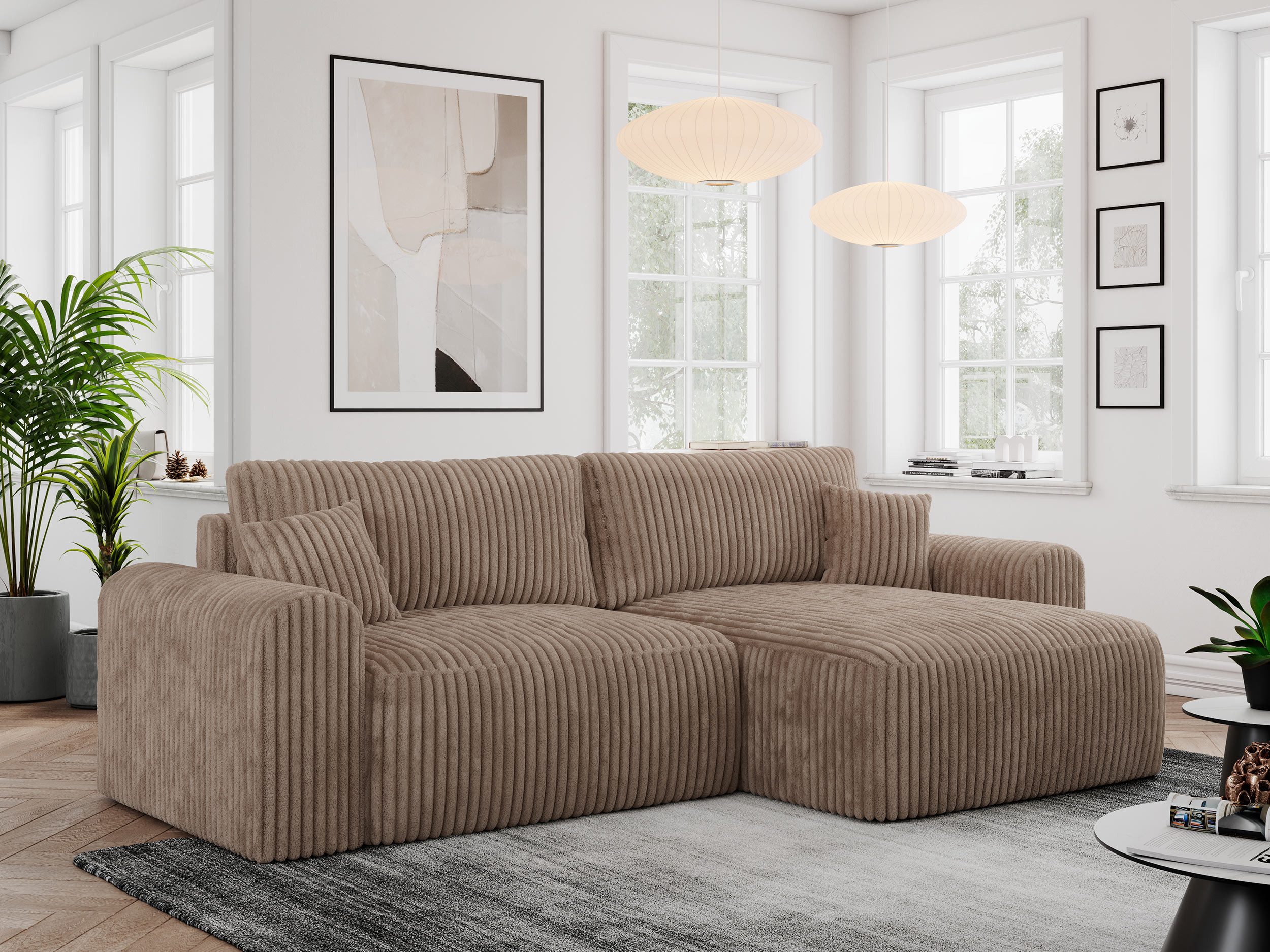 MKS MÖBEL Ecksofa NELSON, Set, Wellenfedern, günstig online kaufen