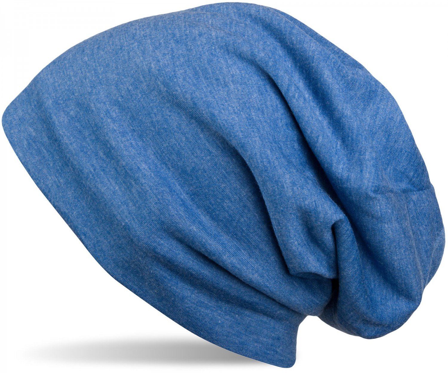styleBREAKER Fleece Beanie Mütze Blau (1-St) meliert Beanie mit Unifarbene