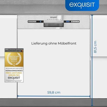 exquisit teilintegrierbarer Geschirrspüler, EGSP2113-EB-030E, 11 l, 13 Maßgedecke, 7 Programme, ECO-Programm