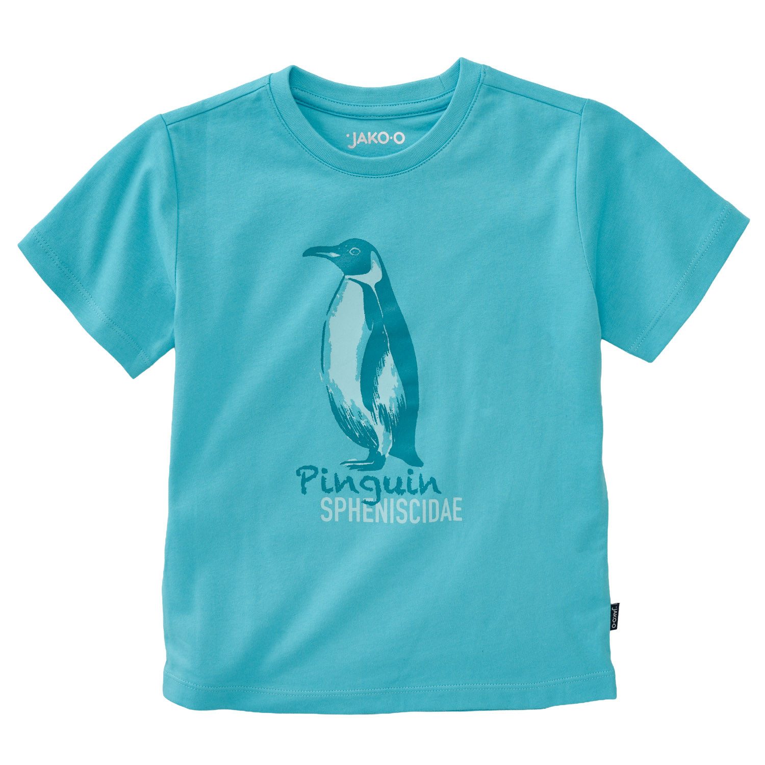 Print-Shirt JAKO-O Kinder T-Shirt Tier, aqua, Pinguin