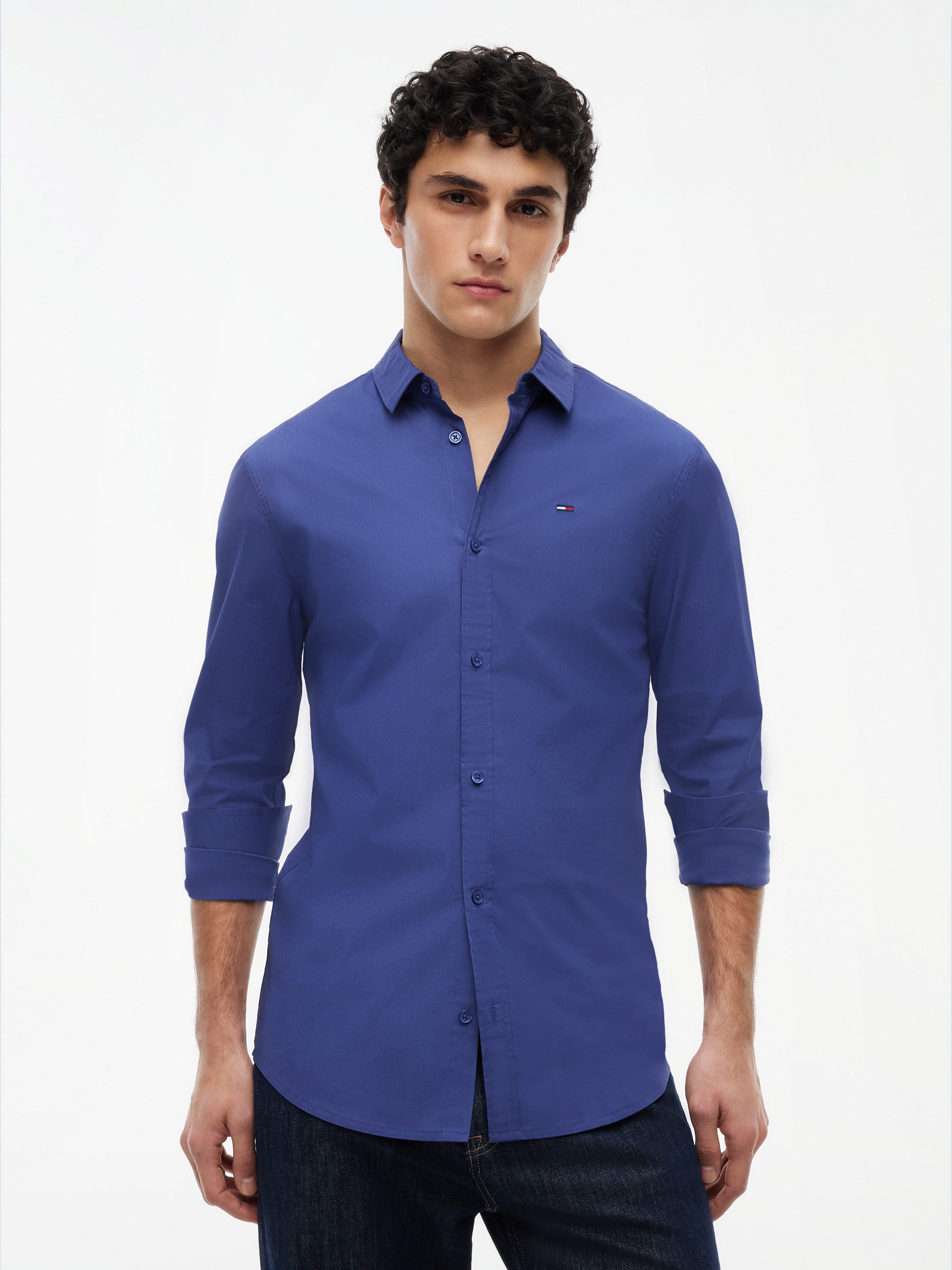 Tommy Jeans Langarmhemd Sabim Stretch Shirt Stretch Hemd, Premium, Slim Fit, mit Elasthan